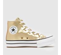 Converse gold all star lift hi eva Girls Junior trainers UK 2 (EU 34)