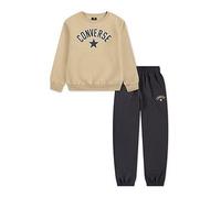Converse Junior Boys Heritage Fleece Crew And Jogger Set, Grey, Size 8-10 Years Grey