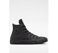 Converse Black All Star Hi Leather Youth Trainers UK 4 (EU 37)