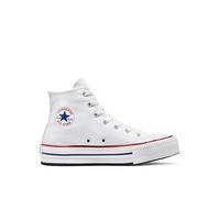 Converse Junior Girls Eva Lift Canvas Hi Top Trainers, White, Size 5 Older White