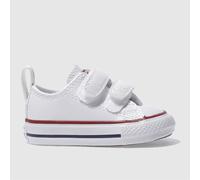Converse Kids All Star Lo 2v Trainers in White & Red, Size: 7 UK 7 (EU 23)