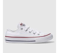 Converse Kids All Star Low Trainers in White, Fabric, Size: 1 UK 1 (EU 33)