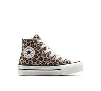 Converse Kids Chuck Taylor All Star Eva Lift Hi Animal Print - Brown, Brown, Size 2 Older Brown