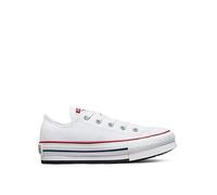 Converse Kids Girls Eva Lift Canvas Platform Ox Trainers - White, White, Size 11 Younger White