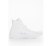 Converse Leather Hi Top Trainers, White/White, Size 4, Women White/White