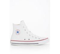 Converse Leather Hi Top Trainers - White, White, Size 6, Women White