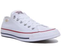 Converse All Star Canvas Ox Ladies White Lace Up Shoes, Size: 8.5