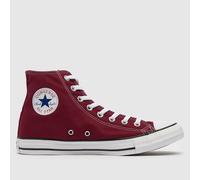 Converse Men's All Star Hi Trainers in Burgundy, Size: 10 UK 10