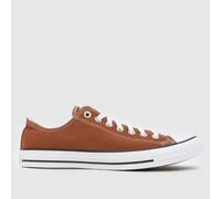 Converse Men's All Star Ox Trainers in Brown & White, Stitch Detail, Size: 8 UK 8