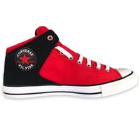 Converse Men's Street Leather High Top Sneaker, Black, Red & White, 10 UK