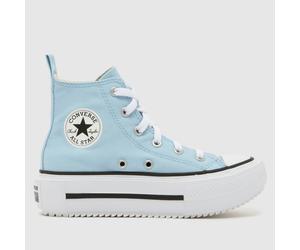 Converse Pale Blue All Star Lift Double Stack Girls Junior Trainers UK 12 (EU 30)