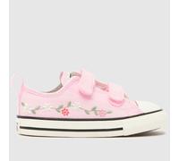 Converse Pale Pink All Star Lo 2V Girls Toddler Trainers UK 9 (EU 25)