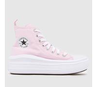 Converse Pale Pink All Star Move Hi Girls Youth Trainers UK 4 (EU 37)