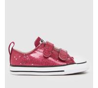 Converse Pink All Star Lo 2V Girls Toddler Trainers UK 8 (EU 24)