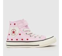 Converse Pink Chucks in Love All Star Hi 1V Girls Junior Trainers UK 13 (EU 31½)