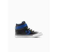 Converse Pro Blaze Strap Leather High-Top Shoe For Kids In Black, Size 3