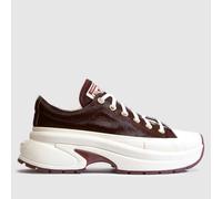Converse Run Star Crush Trainers in White & Burgundy UK 4 (EU 37)