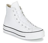 Converse Shoes (High-top Trainers) CHUCK TAYLOR ALL STAR LIFT CLEAN LEATHER HI in White 6.5