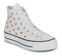 Converse Women's Chuck Taylor All Star High-top Platform Sneaker, Egret/Soft Red/White, 8