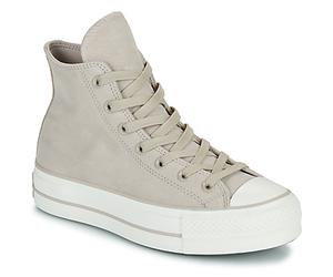 Converse Shoes (High-top Trainers) CHUCK TAYLOR ALL STAR LIFT PLATFORM SUEDE in Beige 2.5