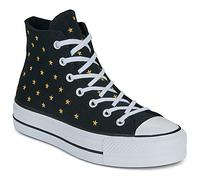 Converse Shoes (High-top Trainers) LIFT PLATFORM EMBROIDERED STARS in Black 6