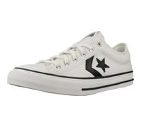 CONVERSE Star Player 76 FOUNDATIONAL Canvas Sneaker, Vintage White Black Egret, 3.5 UK