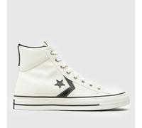 Converse Star Player 76 Hi Trainers in White & Black UK 9 (EU 44)