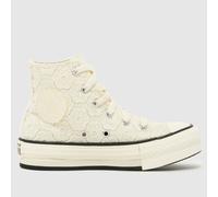 Converse Stone All Star EVA Lift Hi Girls Junior Trainers UK 10 (EU 27)