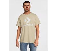 Converse Unisex Go-To Star Chevron Logo Standard Fit T-Shirt - Pale Surplus, Pale Surplus, Size L, Men Pale Surplus