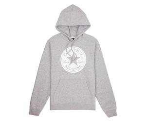 Converse Unisex Hoodie, Chuck Patch, Silver Grey, M, gray, M