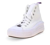 CONVERSE Unisex Kids Chuck Taylor All Star Move Platform Sneaker, White Pixel Purple White, 4.5 UK