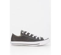 Converse Unisex Leather Ox Trainers, Black/White, Size 6.5, Women Black/White