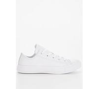 Converse Unisex Leather Ox Trainers, White/White, Size 5, Women White/White