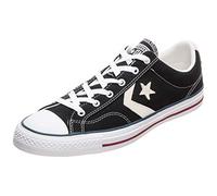Converse Unisex Star Player 76 Premium Canvas Sneaker, Black White, 10 UK