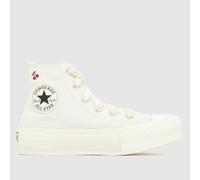 Converse White All Star EVA Lift Hi Girls Junior Trainers UK 11 (EU 28½)