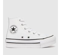 Converse White All Star EVA Lift Hi Junior Trainers UK 10