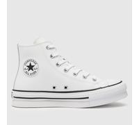 Converse / Children's Shoes (High-top Trainers) Chuck Taylor All Star Eva Lift Leather Foundation Hi in White 5
