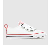 Converse White All Star Lo 1V Hello Kitty Girls Toddler Trainers UK 10 (EU 27)
