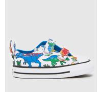 Converse White Multi All Star 2V Lo Boys Toddler Trainers UK 5