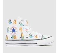 Converse White Multi X Bluey All Sar Hi 1V Junior Trainers UK 11 (EU 28½)