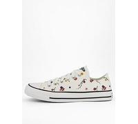 Converse Womens Chuck Taylor All Star Floral Low Top - White, White, Size 6, Women White