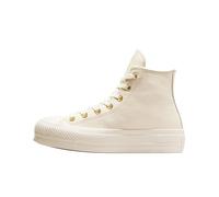 All Star Lift Hi Mono Leather Trainers Ecru