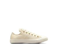 Converse Womens Chuck Taylor All Star Leather Ox - Egret, Egret/Egret/Gold, Size 8, Women Egret/Egret/Gold