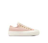 Converse Women's Chuck Taylor All Star Lift Canvas Ox Trainers - Purple, Pale Petal/Egret/Gold, Size 3, Women Pale Petal/Egret/Gold