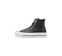 Converse Chuck Taylor All Star Leather Lift Platform Hi, Black/White, Size 4.5, Women Black/White