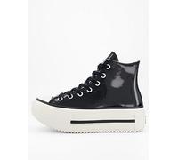 Converse Womens Chuck Taylor All Star Lift Double Stack Platform Patent Leather High Top, Black, Size 6, Women Black