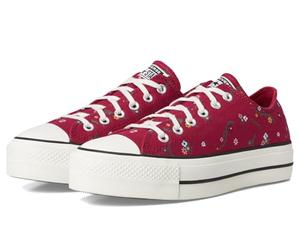 Converse Women's Chuck Taylor All Star Lift Platform Floral Patchwork Sneaker, Sporty Berry/Vintage White, 7.5