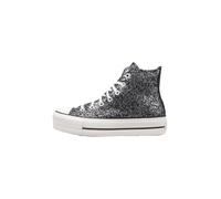 Converse Women's Chuck Taylor All Star Lift Platform Glitter Sneaker, Into The Void/Egret/Black, 6.5 UK