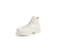 CONVERSE Womens Chuck Taylor All Star Lugged Heel Leather Platform Sneaker, Egret, 6 UK