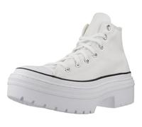 Converse Women's Chuck Taylor All Star Lugged Heel Platform Waterproof Sneaker, White/Black/Egret, 8.5 UK